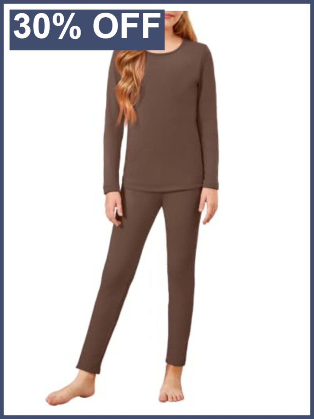 Girls Thermal Underwear Set Long Johns Base Layer Winter Warm 4 Way Stretch